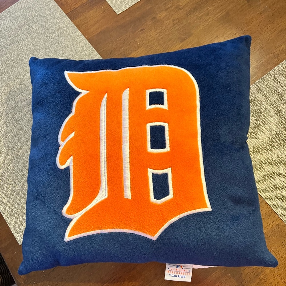 Detroit Tigers baseball pillow